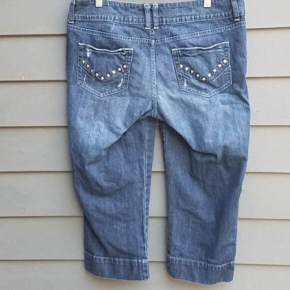 Ana Distressed Denim Cropped Jeans Size 12 - Picture 3 of 11